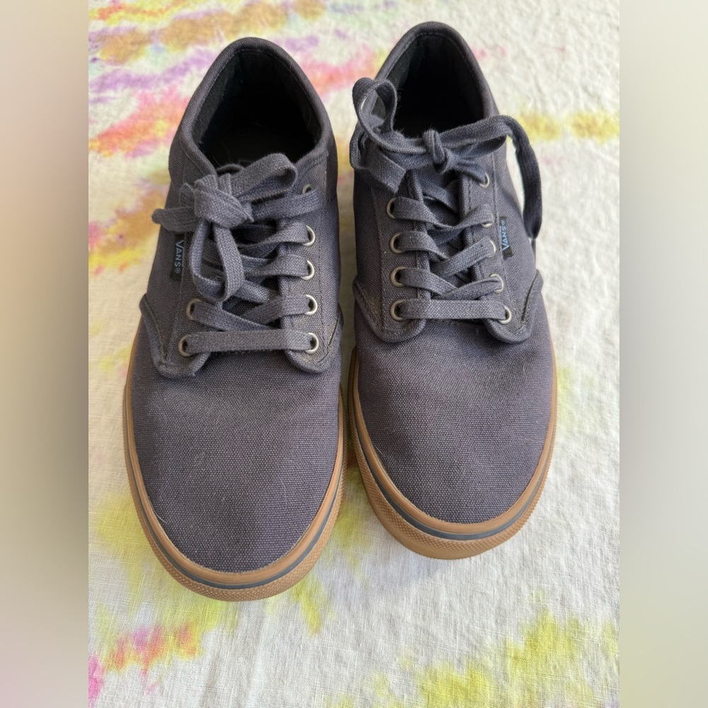 Vans Near-new Blue Men's Shoes, gum sole, 8.5